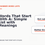 Words That Start With A: Simple List with Meanings