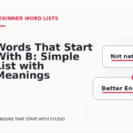 Words That Start With B: Simple List with Meanings