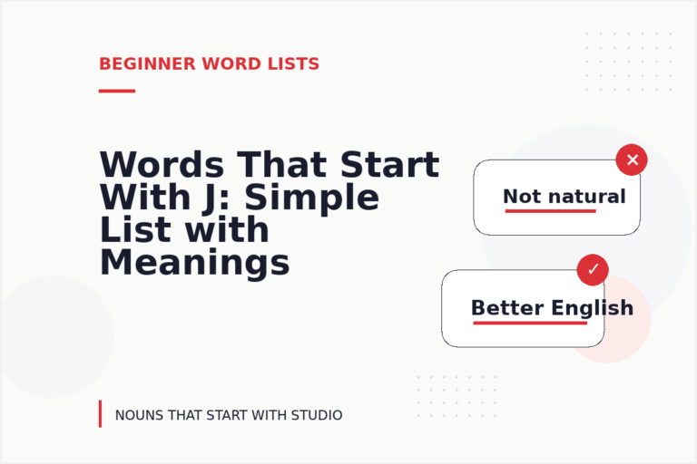 Words That Start With J: Simple List with Meanings Words That Start With J: Simple List with Meanings