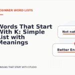 Words That Start With K: Simple List with Meanings