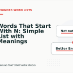 Words That Start With N: Simple List with Meanings