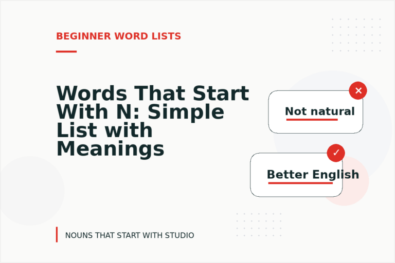 Words That Start With N: Simple List with Meanings