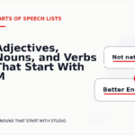 Adjectives, Nouns, and Verbs That Start With M