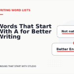 Words That Start With A for Better Writing
