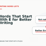 Words That Start With E for Better Writing