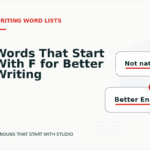 Words That Start With F for Better Writing